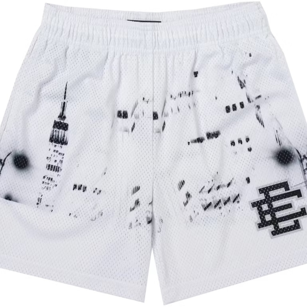 Eric Emmanuel white skyline shorts